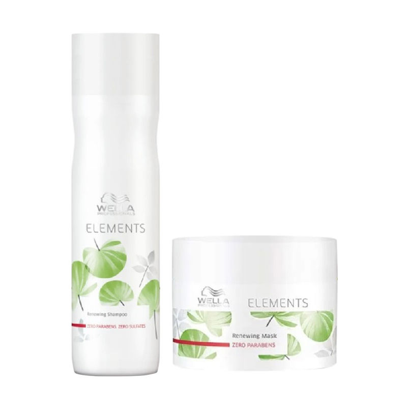 Wella Professionals Elements Shampoo and Mask Regime for Chemically
