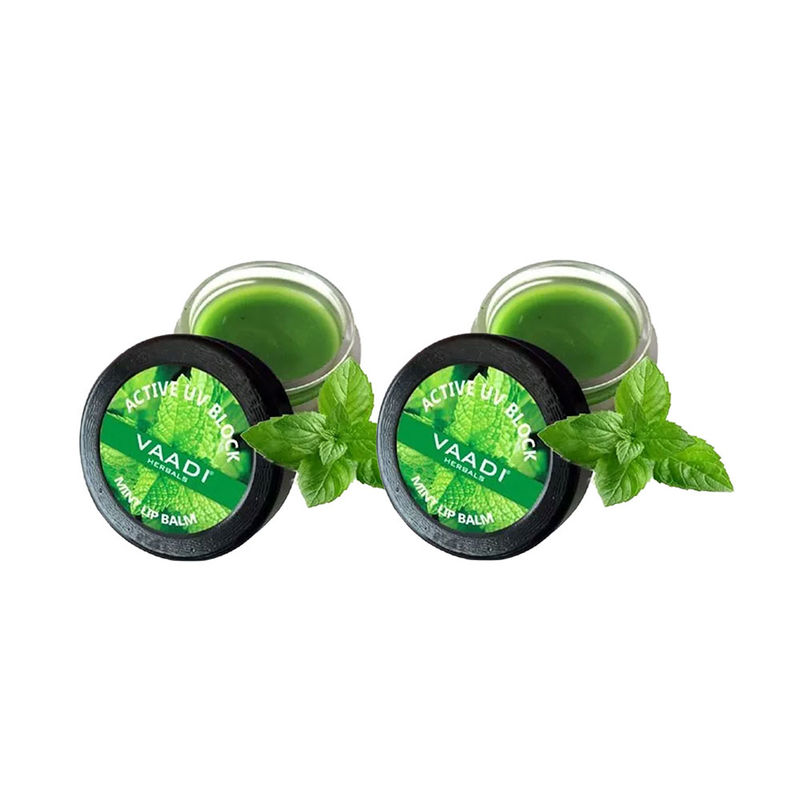 Buy Vaadi Herbals Lip Balm Mint (Pack of 2) Each10gm Online