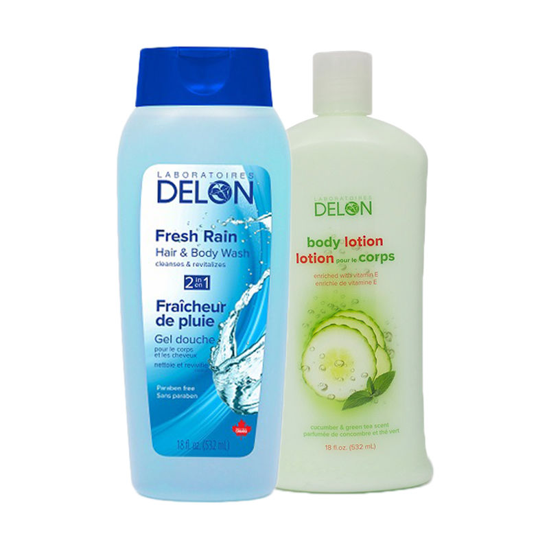Delon Soothing & Refreshing Paraben Free Body Wash + Lotion Combo Buy