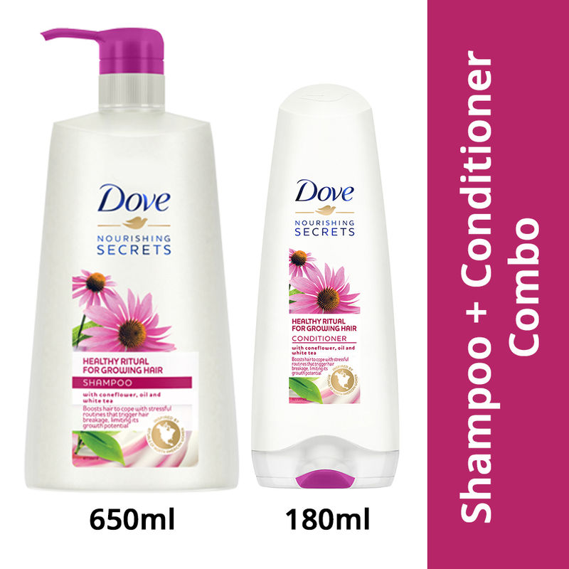 Dove Healthy Ritual For Growing Hair Shampoo + Conditioner: Buy Dove  Healthy Ritual For Growing Hair Shampoo + Conditioner Online at Best Price  in India | Nykaa