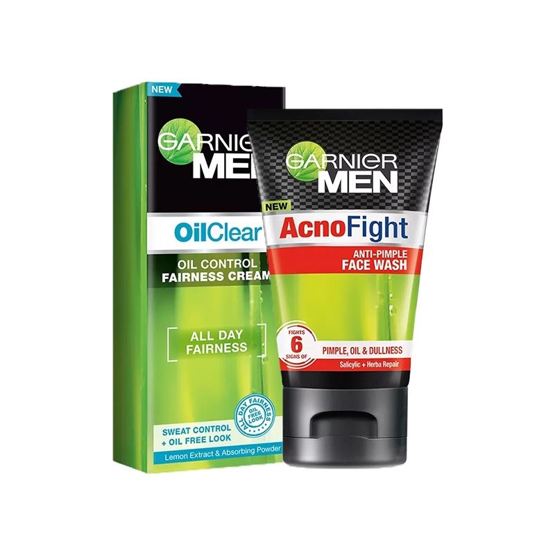 Garnier Men Acno Fight Face Wash + Oil Control Fairness Cream