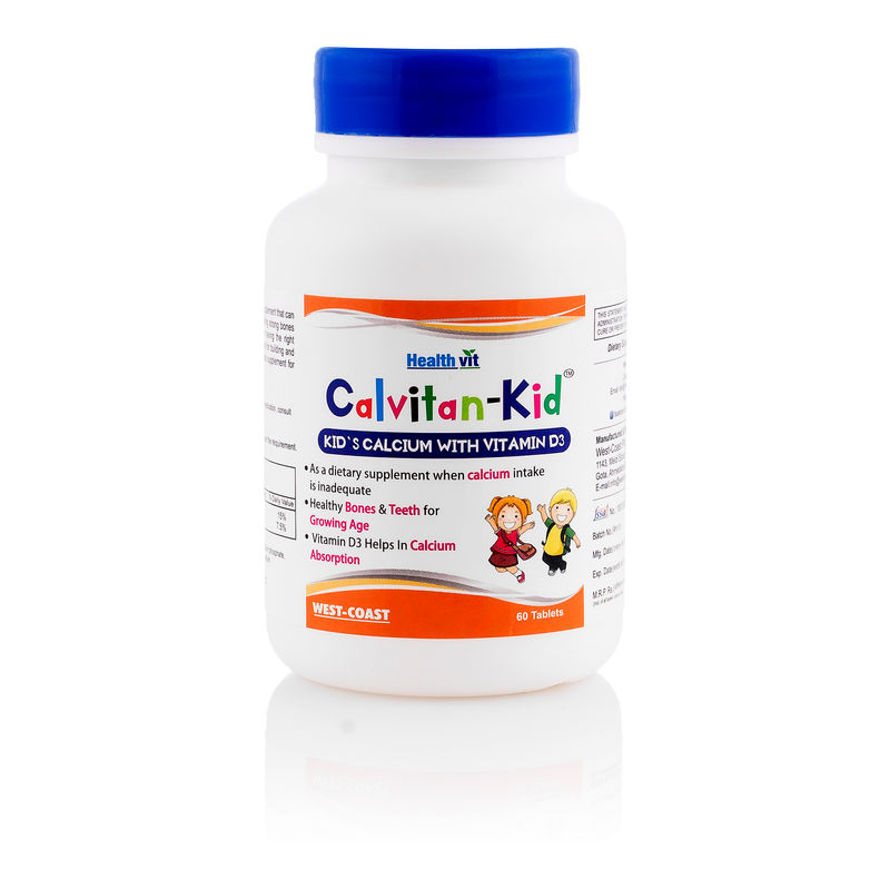 Healthvit Calvitan-Kid Pack of 2 Kid's Calcium with Vitamin d3 60 ...