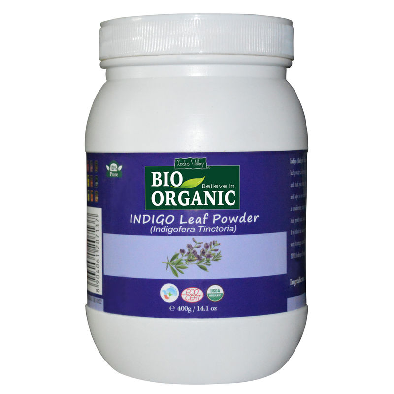 Indus Valley Bio Organic Indigo Leaf Hair Color Powder - Indigofera Tinctoria