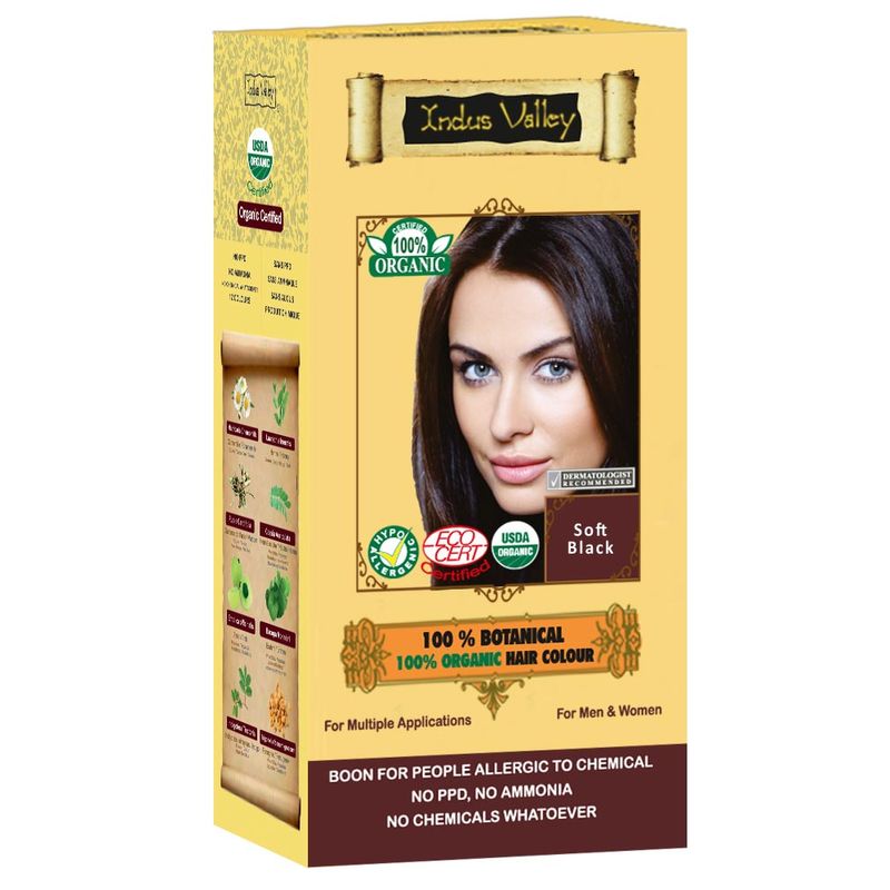 Indus Valley 100% Botanical Organic Hair Color - Soft Black