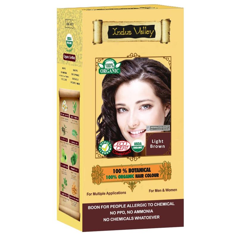 Indus Valley 100% Botanical Organic Hair Color - Light Brown