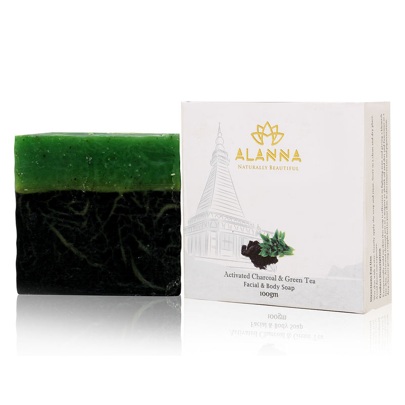 Alanna Activated Charcoal & Green Tea Facial & Body Soap