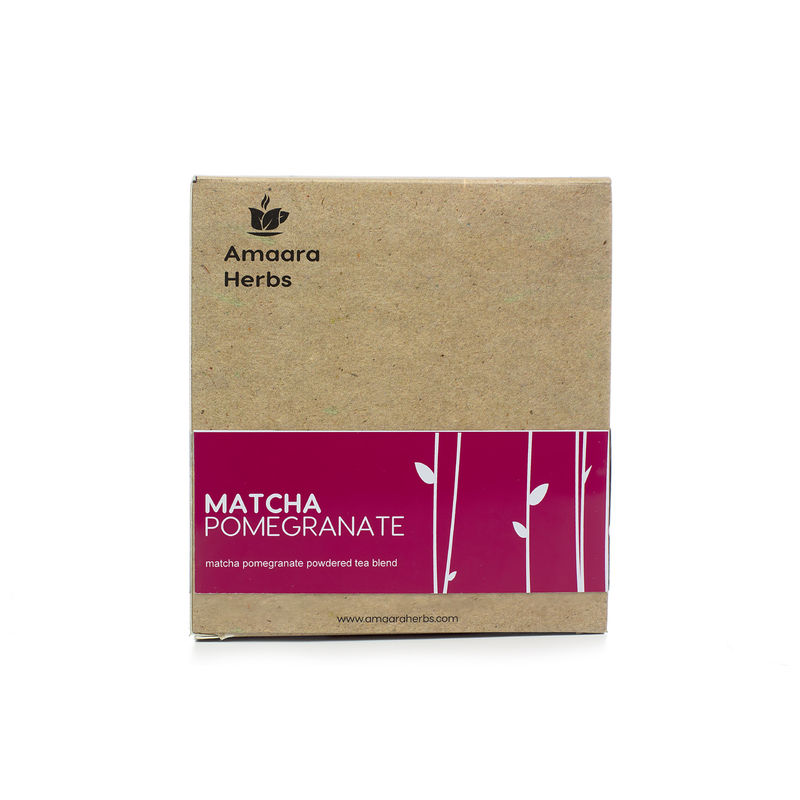 Amaara Herbs Matcha Pomegranate Powdered Tea Blend