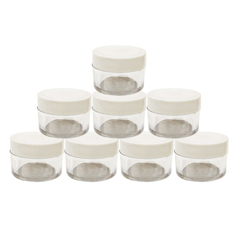 Avnii Organics Cosmetics Shan Jar With White Lid (Pack Of 8)