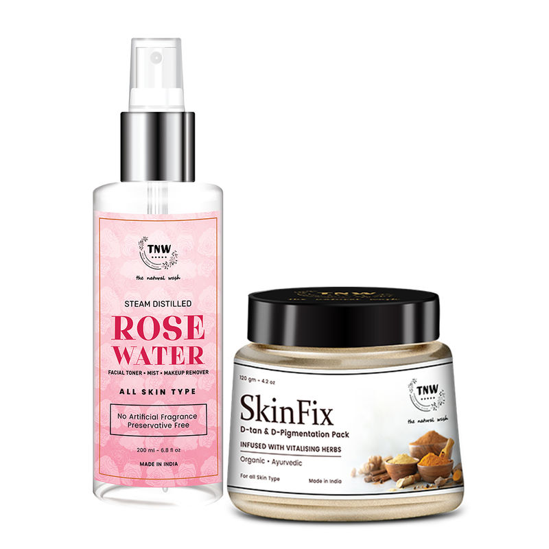 TNW The Natural Wash Rose Water Toner & Makeup Remover With Dtan Pack