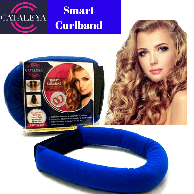 Cataleya Smart Curlband Hair Curler for Medium To Long Hair Free Size - Royal Blue