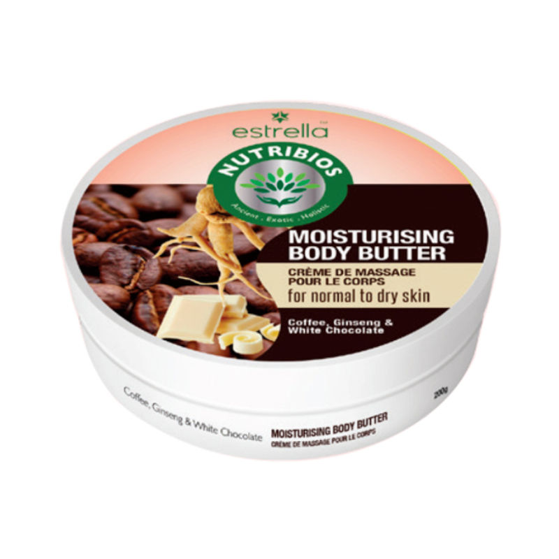 Estrella Nutribios Moisturising Body Butter Cream Coffee, Ginseng & White Chocolate