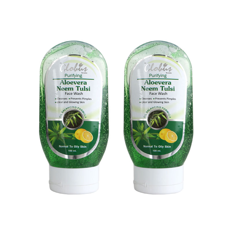 Globus Remedies Aloe Vera Neem Tulsi Face Wash (Pack Of 2)