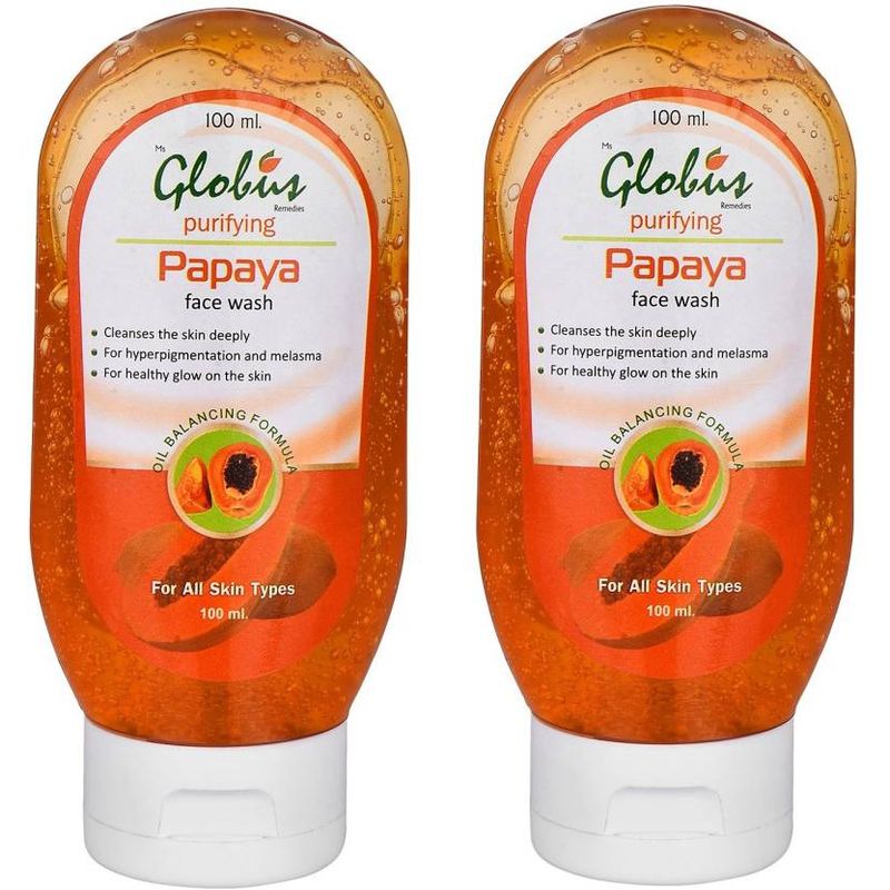 Globus Remedies Papaya Purifying Face Wash (Pack Of 2)