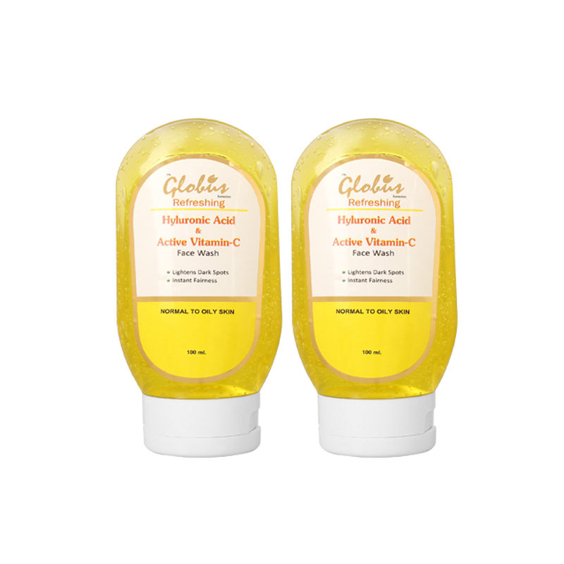 Globus Remedies Hyluronic Acid & Active Vitamin C Face Wash (Pack Of 2)