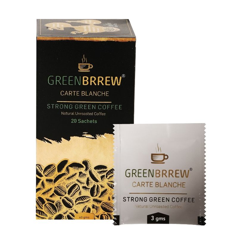 Greenbrrew Decaffeinated & Unroasted Strong Green Coffee 20 Sachets