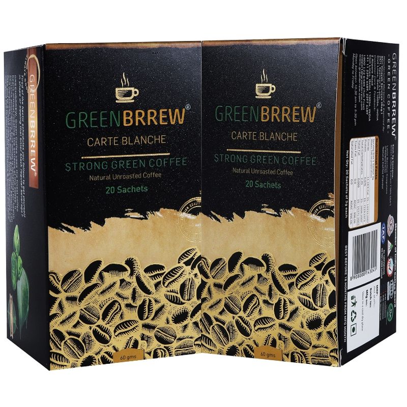 Greenbrrew Decaffeinated & Unroasted Strong Green Coffee (Pack Of 2)