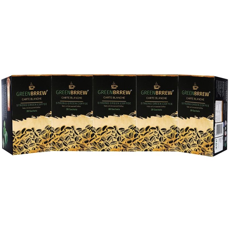 Greenbrrew Decaffeinated & Unroasted Strong Green Coffee (Pack Of 5)
