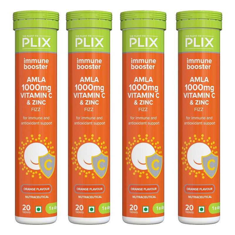 Plix Immune Booster Tablets - Natural Vitamin C & Zinc ...