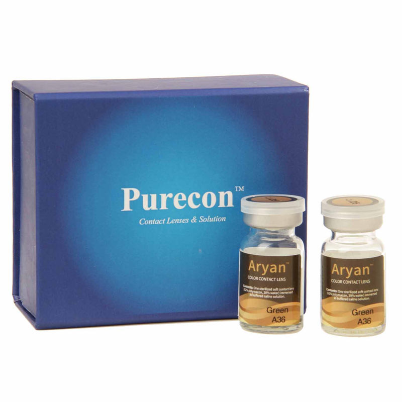 Purecon Aryan A36 Green Yearly Contact Lens - Pack Of 2