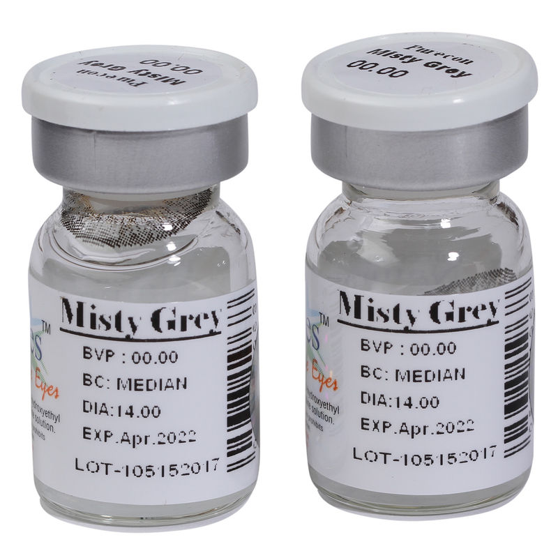 Purecon Natural Eyes Misty Grey Quarterly Disposable Contact Lenses (Pack Of 2)