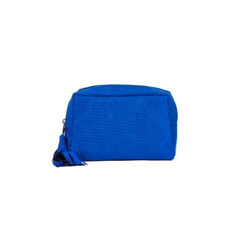 Rysha Blue Suede Material Utility Pouch
