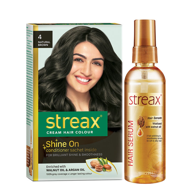 Streax Reg Colour Natural Brown + Walnut Serum: Buy Streax Reg Colour  Natural Brown + Walnut Serum Online at Best Price in India | Nykaa