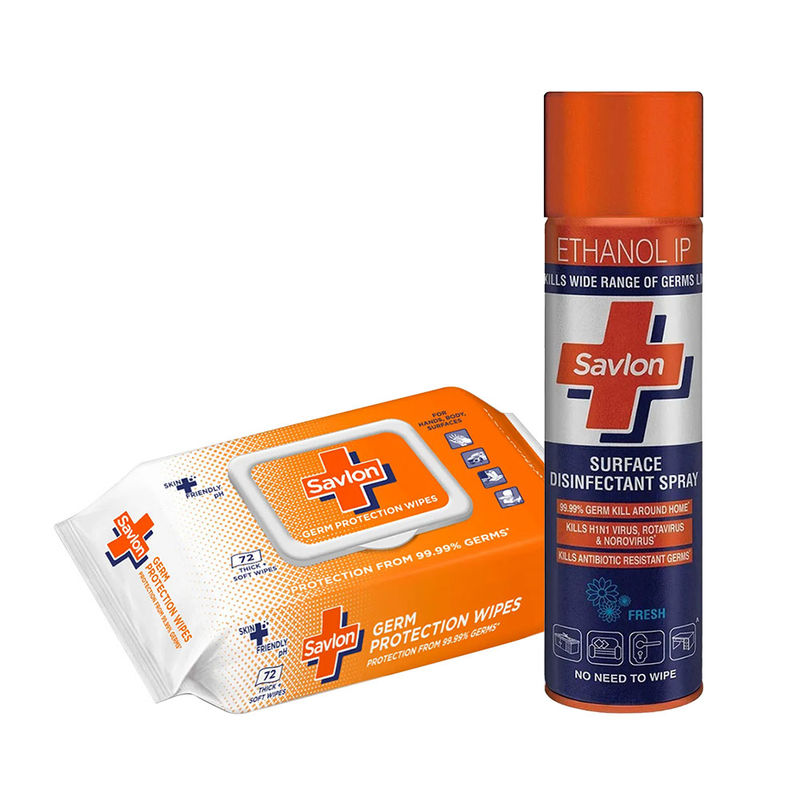 Buy Savlon Wipes and Spray Combo Online