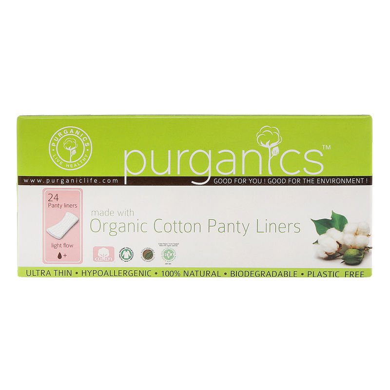 Purganics Organic Cotton Panty Liners - 24 Pieces