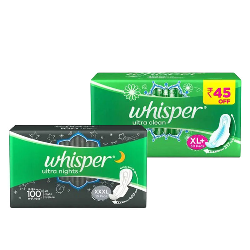 Whisper Ultra Clean XL + 30s + Nights XXXL 10s Buy Whisper Ultra Clean