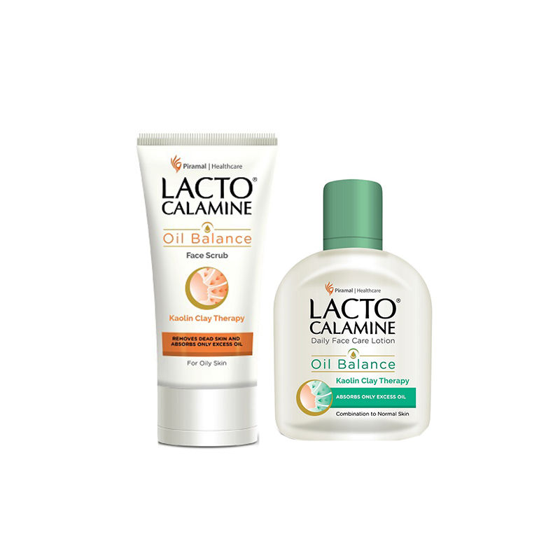 Lacto Calamine Oil Balance Lotion + Face Scrub Combo (Combination To Normal Skin)