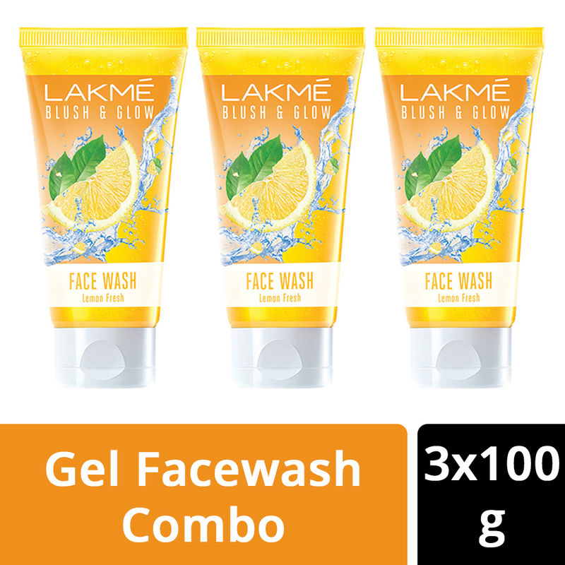 Lakme Blush and Glow Lemon Gel Face Wash Combo Buy Lakme Blush and