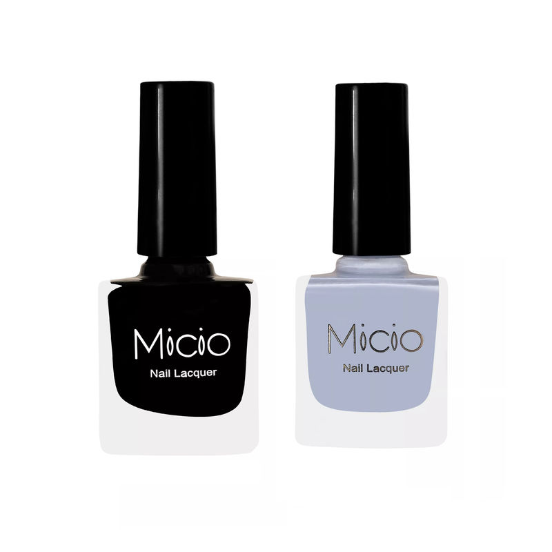 Micio Nail Lacquer - Sinful Black + Arctic