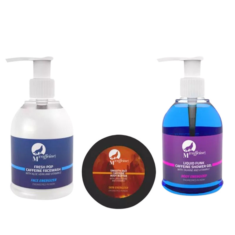 MCaffeine Evening Caffeine Pack Face Wash + Shower Gel + Body Butter