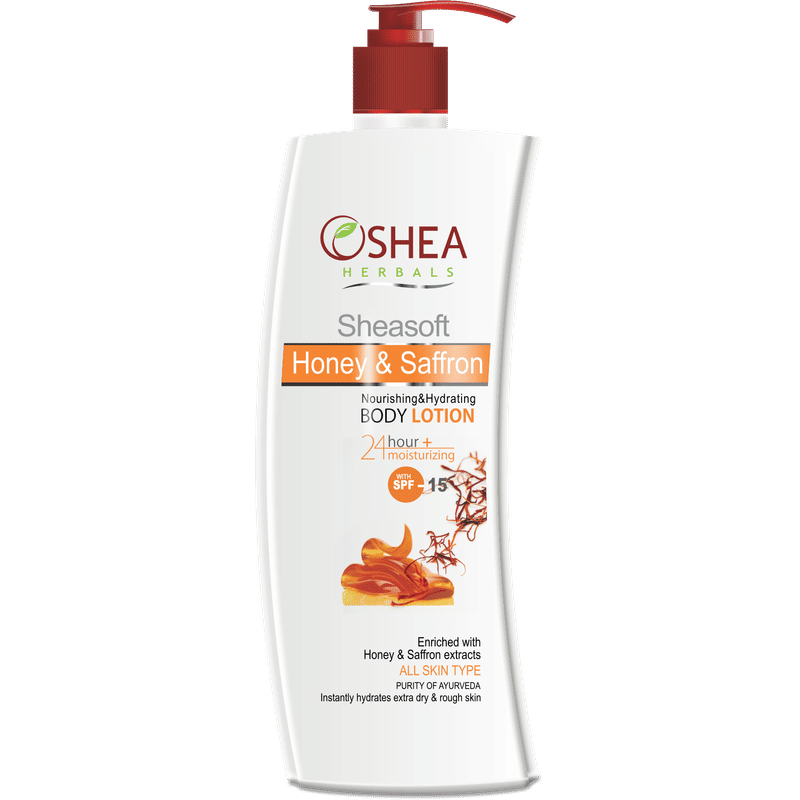 Oshea Herbals Sheasoft Honey & Saffron Nourishing & Hydrating Body Lotion Spf 15