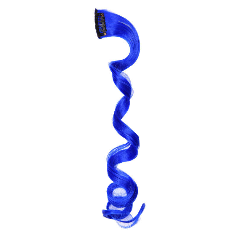 Streak Street Clip-On Curly Hair Extension - Persian Blue