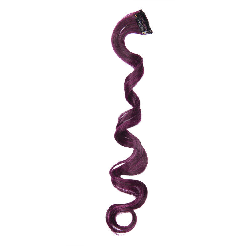 Streak Street Clip-On Curly Hair Extension - Purple Royale