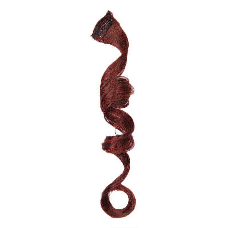 Streak Street Clip-On Curly Hair Extension - Red Wine Burgundy