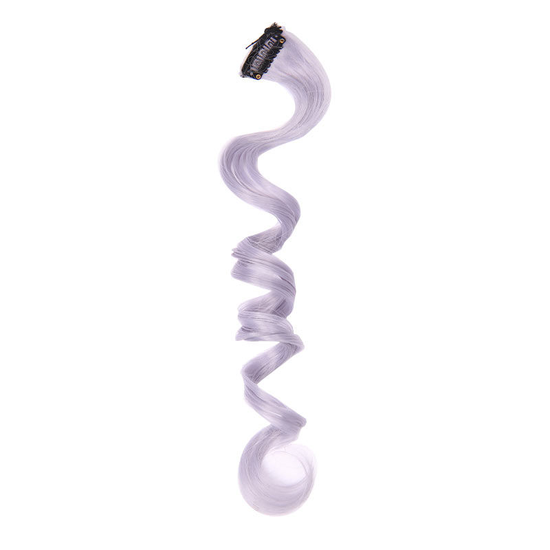 Streak Street Clip-On Curly Hair Extension - Rich Lavender