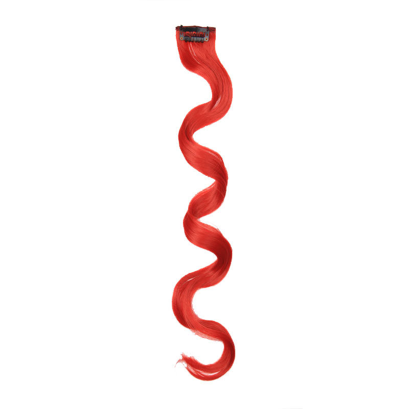 Streak Street Clip-On Curly Hair Extension - Scarlet Red
