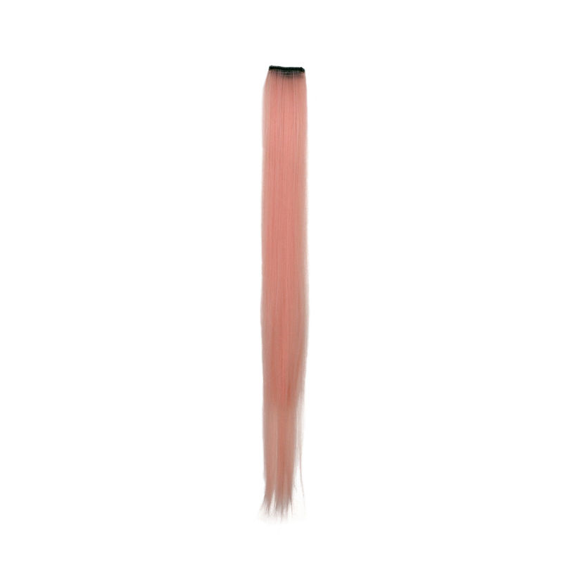 Streak Street Clip-On Straight Hair Extension - Flamingo Pink