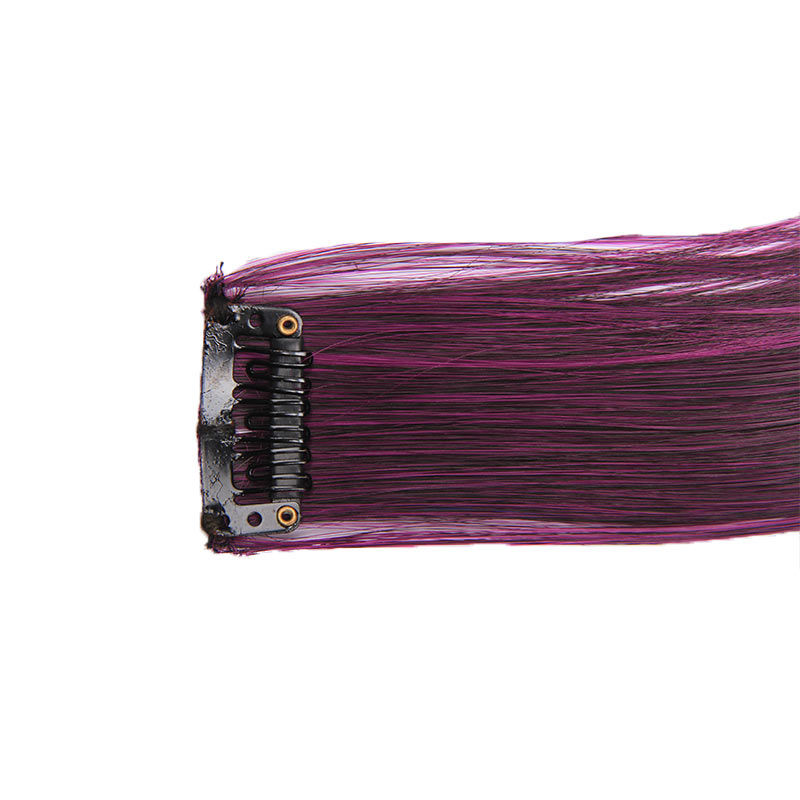 Streak Street Clip-On Straight Hair Extension - Purple Royale