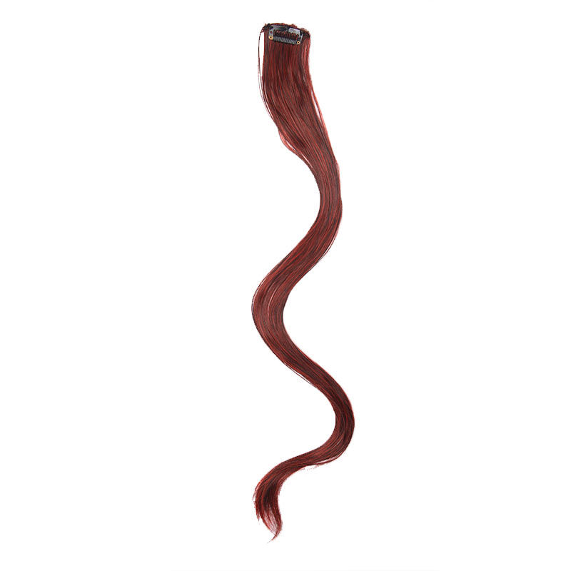 Streak Street Clip-On Straight Hair Extension - Red Wine Burgundy