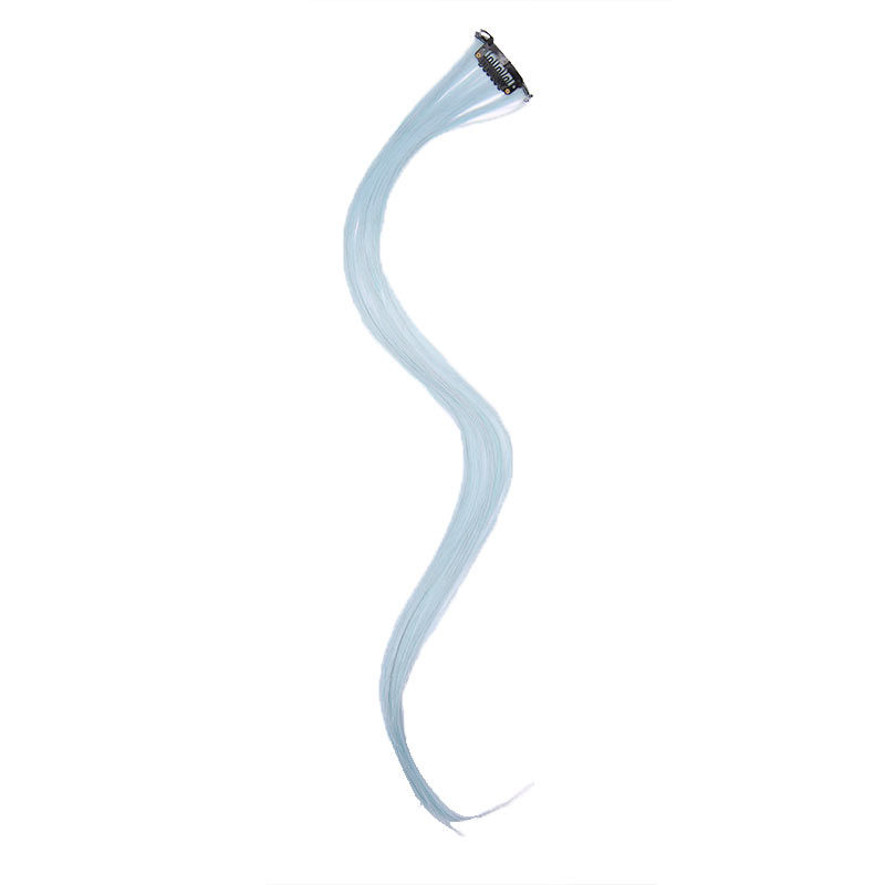 Streak Street Clip-On Straight Hair Extension - Aquamarine Blue