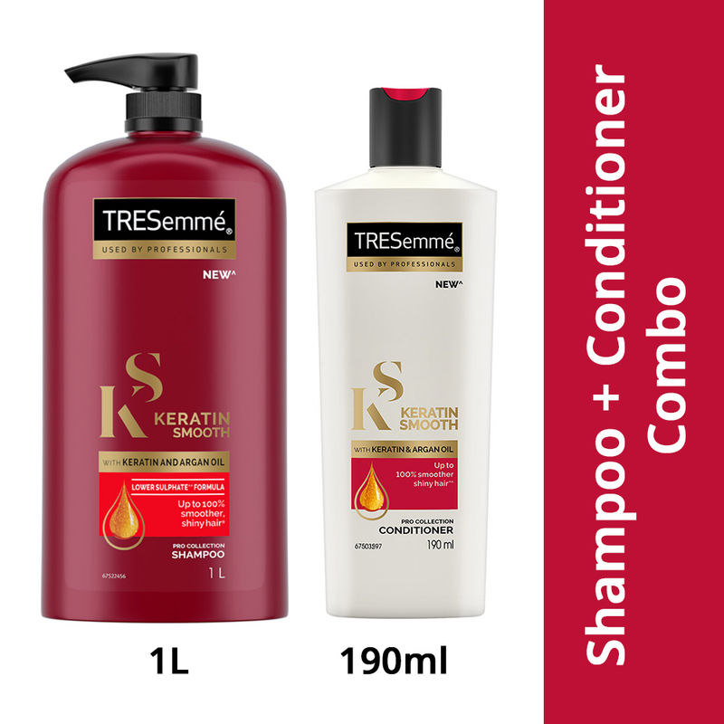 Tresemme Keratin Smooth Combo (Buy 1Ltr Shampoo and Get 190ml
