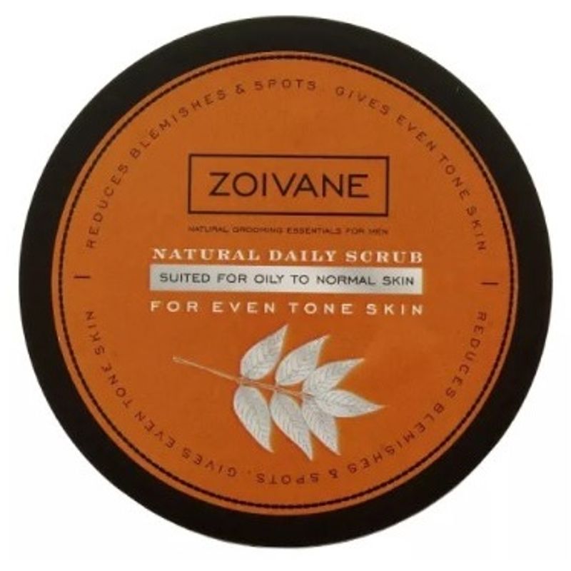 Zoivane Men Natural Daily Scrub For Even Tone Skin (Oily To Normal Skin)