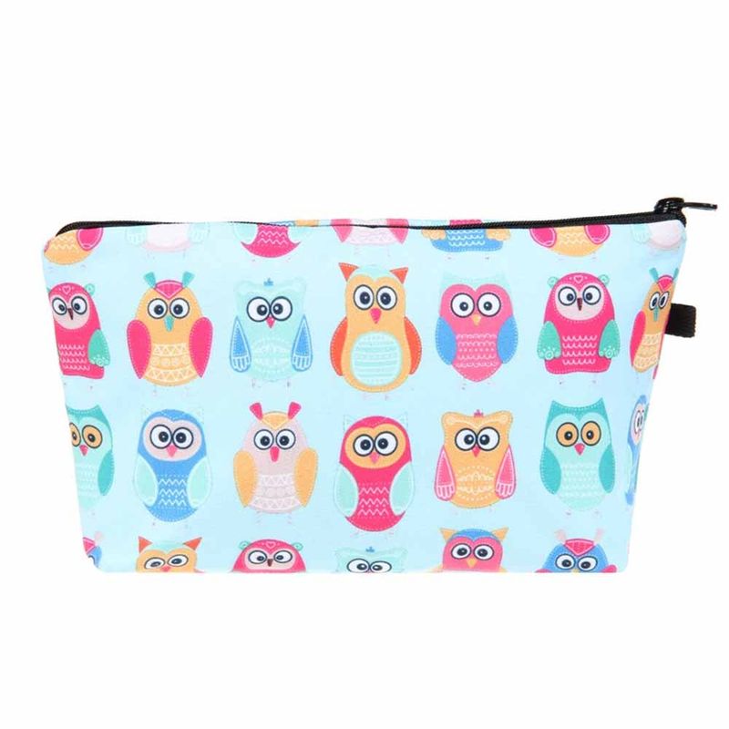 Ferosh Owl Print Makeup Pouch
