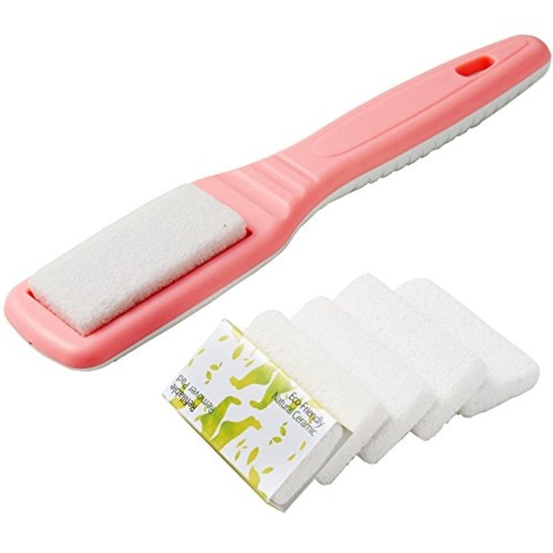 WellFoam Cerafoam Callus Remover Pedicure Foot File +6 pcs Refill pads included