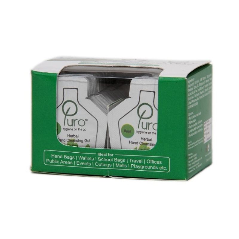 Puro Herbal Hand Cleansing Gel - Basil (50 Sachets)