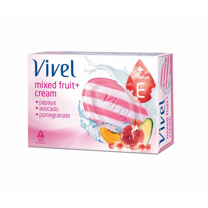 Vivel Mixed Fruit+Cream Soap (Pack of 3)