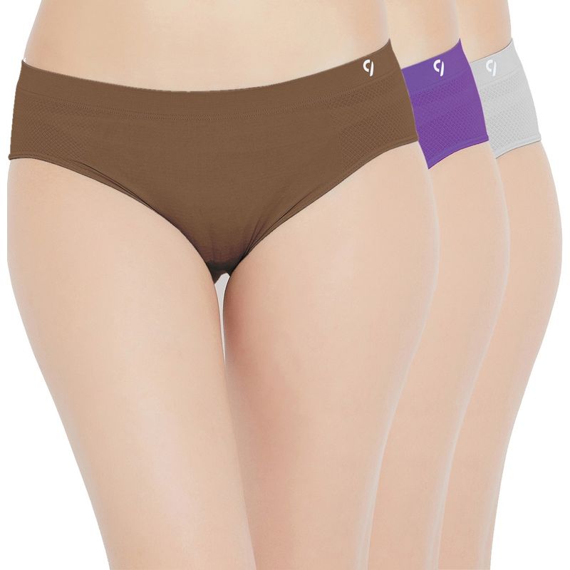 C9 Airwear Women's Solid Bikini Panty Pack Of 3 - Multi-Color (XXL)